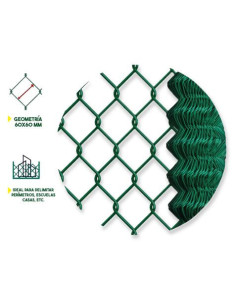 MALLA DE VALLADO PLASTIFICADA 60X60X2.9MM 2X25 METROS SUNGARDEN 2