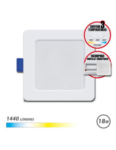 DOWNLIGHT CUADRADO 18W|1440LM SELECTOR 3 TEMPERATURAS + SOBREPARED ELBAT