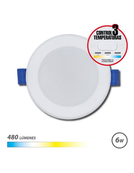 DOWNLIGHT CIRCULAR 6W | 480LM | SELECTOR 3 TEMPERATURAS ELBAT