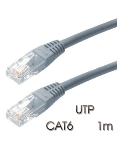 CABLE DE RED UTP CAT 6 1M GRIS CLARO CROMAD