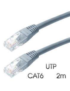 CABLE DE RED UTP CAT 6 3M GRIS CLARO 100% COBRE CROMAD