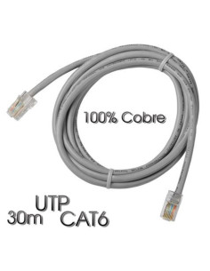 CABLE DE RED UTP CAT 6 3M GRIS CLARO CROMAD