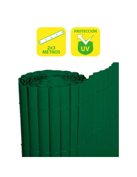 CAÑIZO PLÁSTICO DOBLE CARA 2X3 METROS VERDE SUNGARDEN
