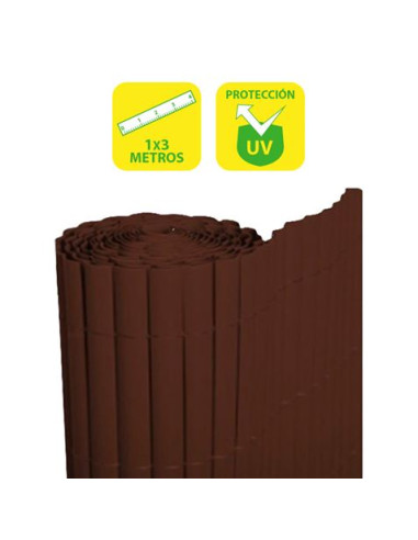 CAÑIZO PLÁSTICO DOBLE CARA 1X3 METROS MARRON OSCURO SUNGARDEN