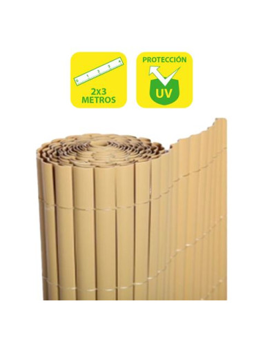 CAÑIZO PLÁSTICO DOBLE CARA 2X3 METROS MARRON CLARO SUNGARDEN