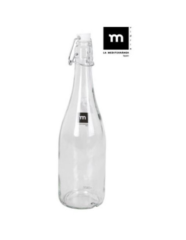 BOTELLA VIDRIO CON TAPON HERMETICO 75CL LA MEDITERRANEA