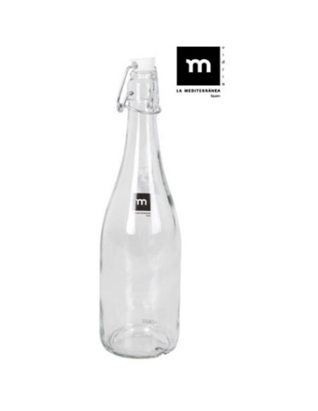 BOTELLA VIDRIO CON TAPON HERMETICO 75CL LA MEDITERRANEA