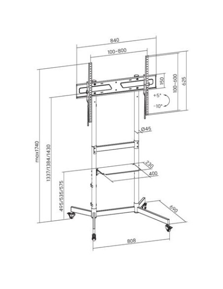 SOPORTE DE SUELO TV 55 - 100 CROMAD