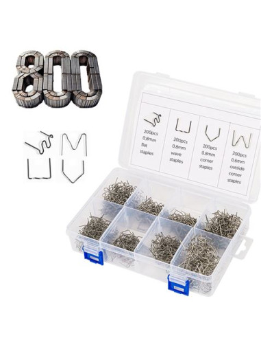 KIT DE 800 GRAPAS PARA SOLDADURA/REPARACION DE PLASTICO