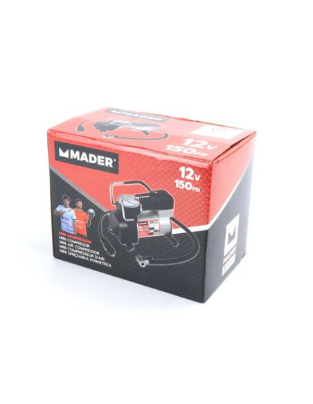 MINI COMPRESOR AIRE 150PSI, 12V MADER