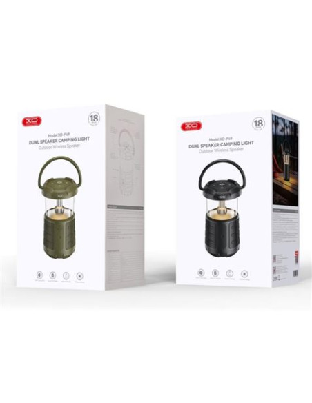 ALTAVOZ BLUETOOTH 15W CON LAMPARA CAMPING XOF49 VERDE XO