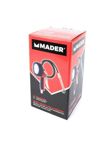 PISTOLA DE INFLADO CON MANOMETRO 1/4 MADER