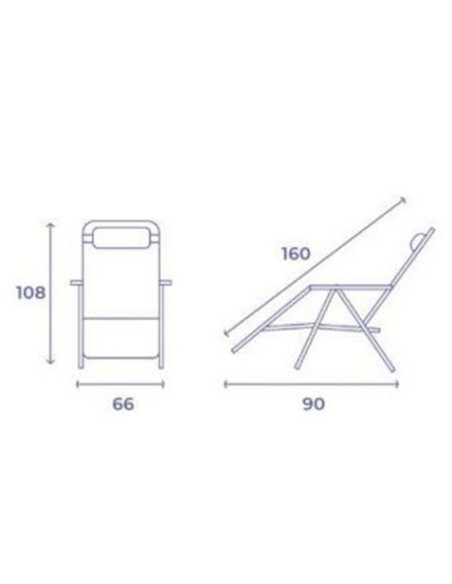 TUMBONA PLEGABLE NEGRO DE ACERO CON COJIN CERVICAL