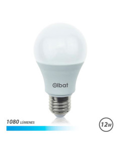 BOMBILLA LED A60 | 12W | 1080LM | E27 | LUZ FRIA | ELBAT