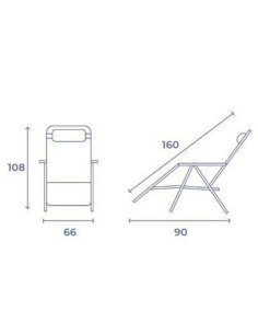 TUMBONA PLEGABLE BEIGE DE ACERO CON COJIN CERVICAL 2
