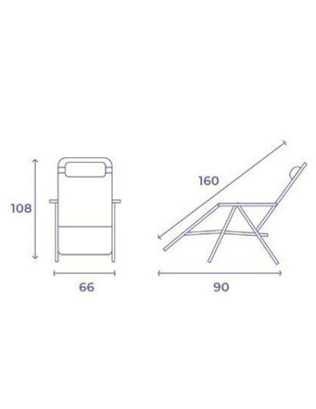 TUMBONA PLEGABLE BURDEOS DE ACERO CON COJIN CERVICAL
