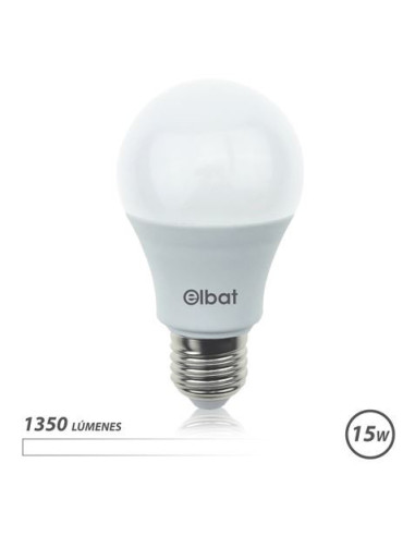BOMBILLA LED A60 | 15W | 1350LM | E27 | LUZ BLANCA | ELBAT