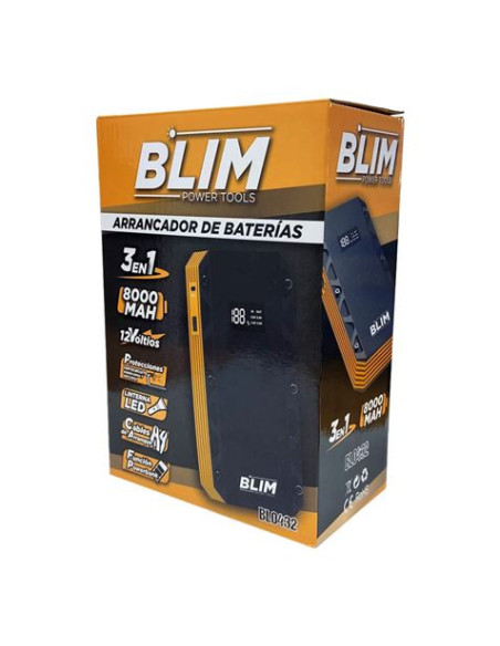 ARRANCADOR BATERIAS 3 EN 1 8000 MAH BLIM
