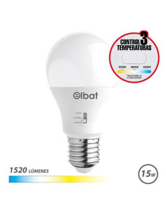 BOMBILLA LED A60 | 15W | 1520LM | E27 | LUZ CALIDA/BLANCA/FRIA | ELBAT