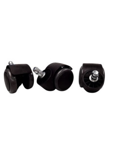 JUEGO DE 5 RUEDAS PARA SILLA MUVIP COLOR NEGRO/GRIS