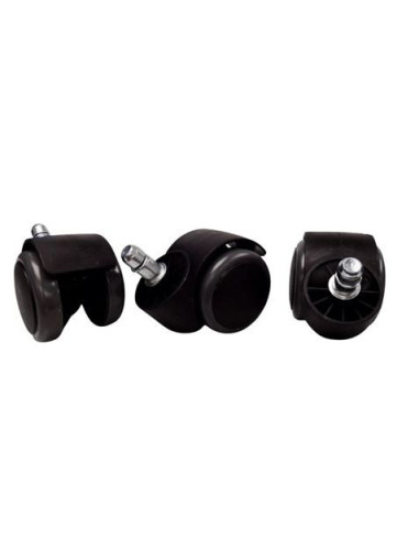 JUEGO DE 5 RUEDAS PARA SILLA MUVIP COLOR NEGRO/GRIS