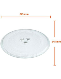 PLATO VIDRIO 245MM PARA MICROONDAS MUVIP 2