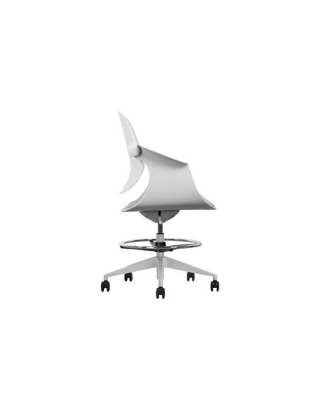 SILLA / TABURETE DE OFICINA TOP WORK GRIS CLARO CROMAD