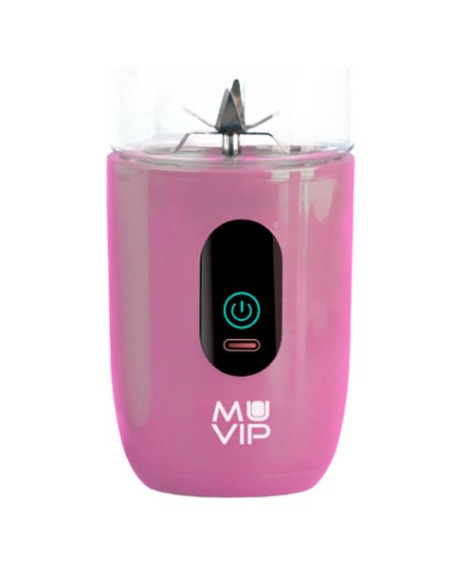 BATIDORA DE VASO PORTÁTIL RECARGABLE COLOR DESIGN 460ML ROSA MUVIP