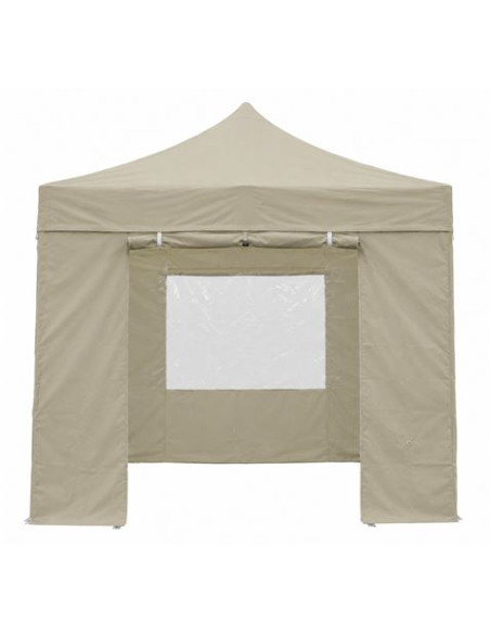 PARED PARA CARPA PLEGABLE ALUMINIO SG0129 CON VENTANA BEIGE SUNGARDEN