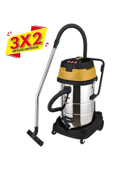 ASPIRADORA INOXIDABLE 80 LITROS 3000W TRES MOTORES BLIM (3 X 2)