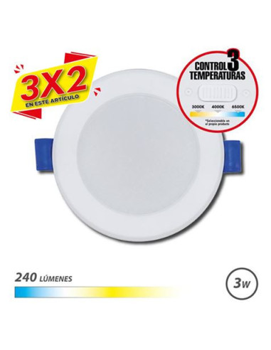 DOWNLIGHT CIRCULAR 3W | 240LM | SELECTOR 3 TEMPERATURAS ELBAT (3 X 2)