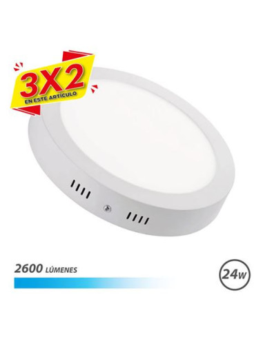 DOWNLIGHT CIRCULAR SOBRE PARED LED 24W LUZ BLANCA ELBAT (3 X 2)