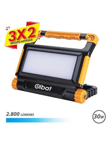 FOCO LED RECARGABLE 30W 2800LM LUZ FRIA ELBAT (3 X 2)
