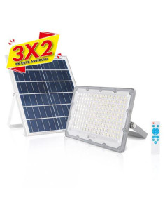 FOCO LED SOLAR 100W 2700LM + CONTROL REMOTO ELBAT (3 X 2)