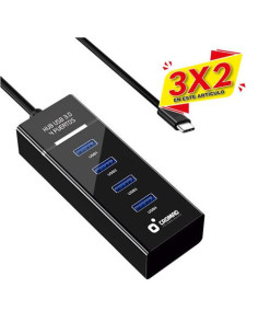 HUB TIPO C USB 3.0 4 PUERTOS CROMAD (3 X 2)