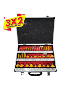 JUEGO 35 PCS FRESAS 6MM PARA MADERA BLIM (3 X 2)
