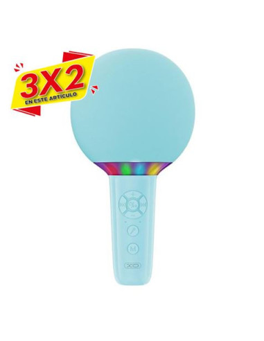 MICROFONO INALAMBRICO PARA KARAOKE BE50 AZUL XO (3 X 2)