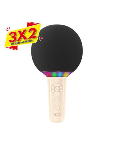 MICROFONO INALAMBRICO PARA KARAOKE BE50 BEIGE XO (3 X 2)