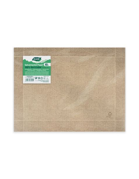 PACK 40 SALVAMANTELES KRAFT YUTE 30X40 ALGON