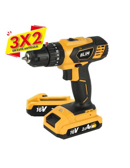 TALADRO PERCUTOR 16V | 2 BATERIAS 2AH BLIM (3 X 2)