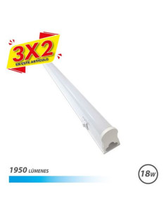 TUBO LED T5 18W 1950LM 120CM LUZ FRIA CON INTERRUPTOR ELBAT (3 X 2)