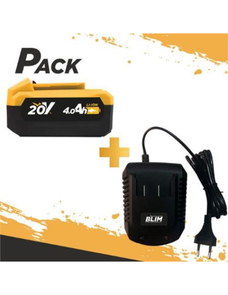 BATERIA 20V 4AH BLIM + CARGADOR DE BATERÍA RÁPIDO 20V BLIM
