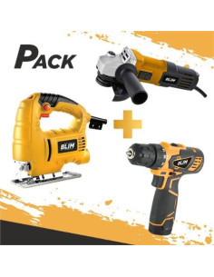 CALADORA 500W + RADIAL 115MM 600W + TALADRO 12V | BATERIA 1.5AH BLIM