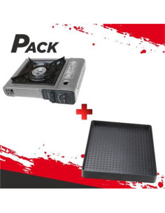 COCINA DE GAS PORTATIL BOMBONA + PLANCHA DE ASAR PARA COCINA PORTÁTIL 1 FUE