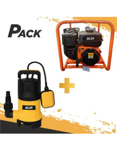 PACK MOTOBOMBA GASOLINA 7HP + BOMBA DE AGUA 400W BLIM