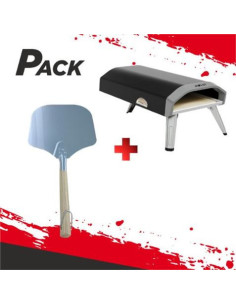 HORNO DE GAS PORTÁTIL PARA PIZZAS + PALA DE PIZZA PARA HORNO 12