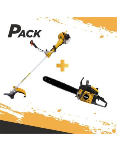 PACK MOTOSIERRA GASOLINA 63.3CC 50CM + DESBROZADORA GASOLINA 65CC BLIM