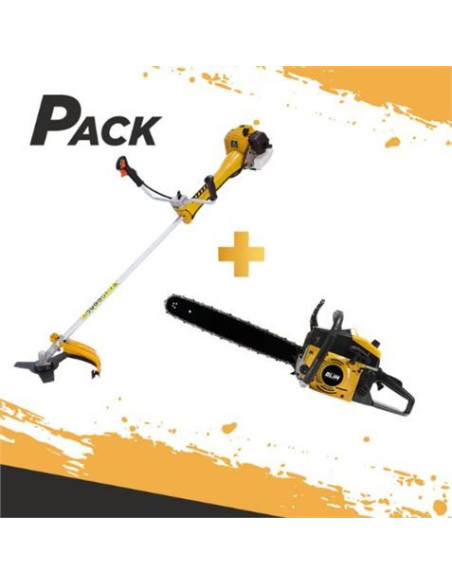 PACK MOTOSIERRA GASOLINA 63.3CC 50CM + DESBROZADORA GASOLINA 65CC BLIM