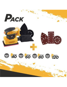 PACK MULTILIJADORA 3 PLACAS 20V 2AH + JUEGO DE 36 LIJAS BLIM