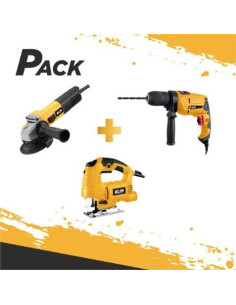 PACK TALADRO 500W + RADIAL 115-125MM 800W + CALADORA 850W BLIM